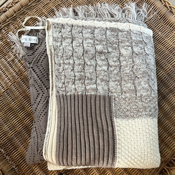 EUC Knox Rose open front cardigan with multiple knit panes of different pattern - Picture 2 of 10